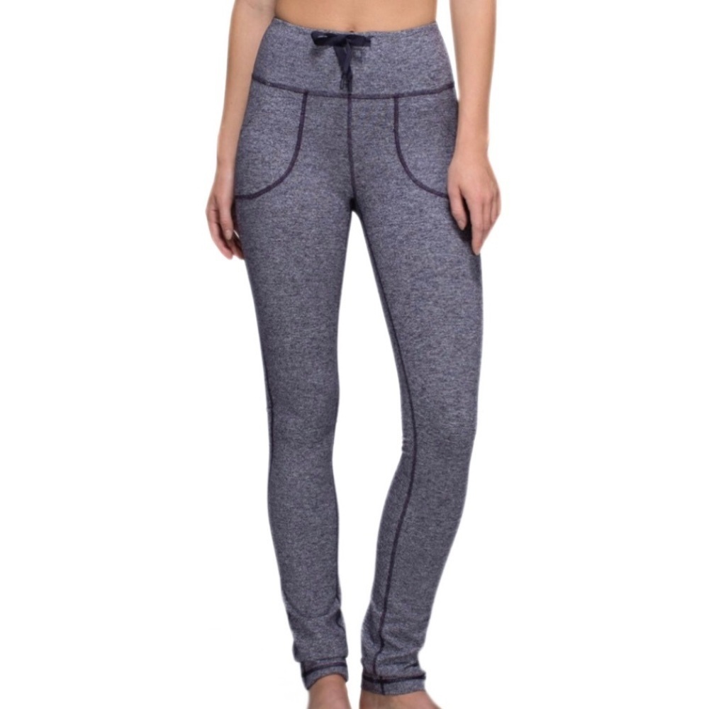 Lululemon Heathered Black Grape Skinny Will High-Rise Yoga Pants Size 4